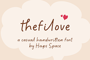 thefiLove Casual Handwritten Font, a Font by Haps Space (Thumbnail 1 of 9)