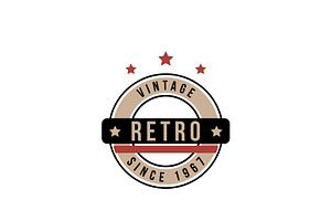 Vintage Retro Circle Logo Design, a Branding & Logo Template by AlvinStd