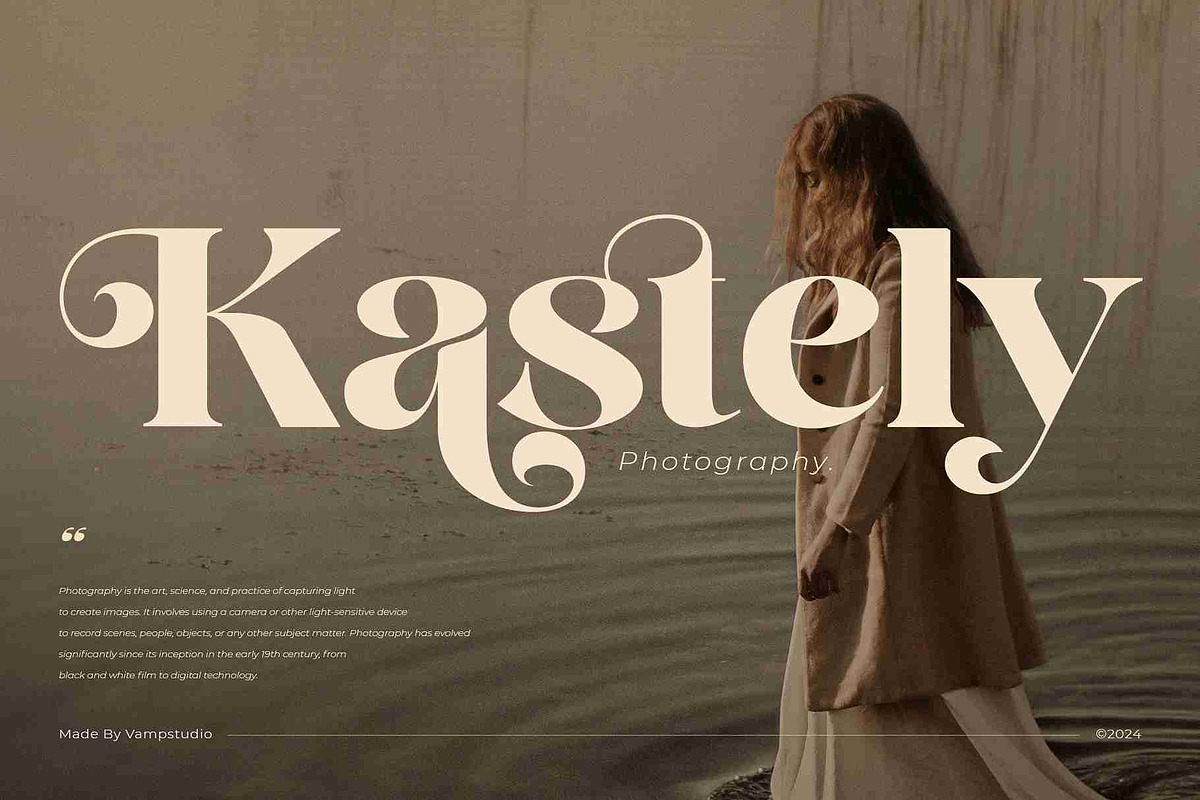 Straight Betty Modern Serif Font, a Serif Font by Vampstudio (Photo 2 of 13)