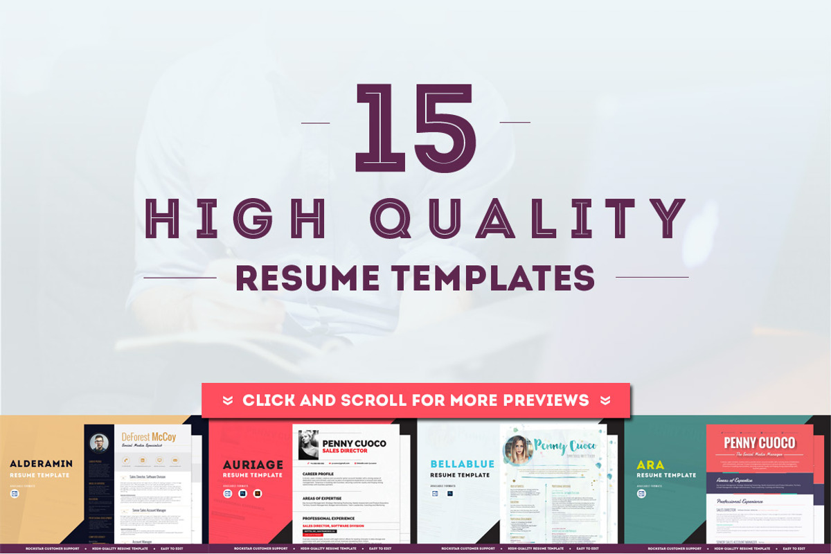 15 Resume Templates - Ultra Bundle, a Resume Template by RockStarUI (Photo 2 of 6)
