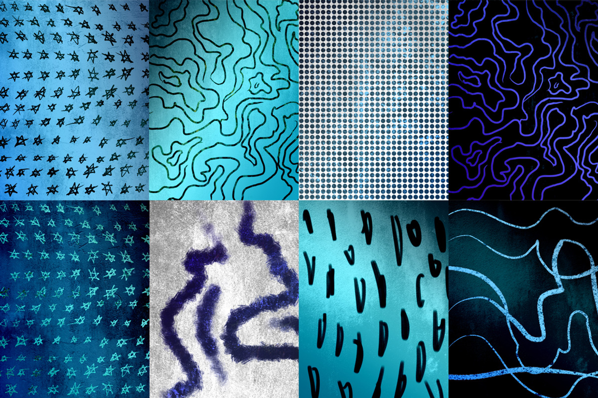 Blue Ocean Pattern Textures, a Pattern Graphic by Designbase (Photo 3 of 5)