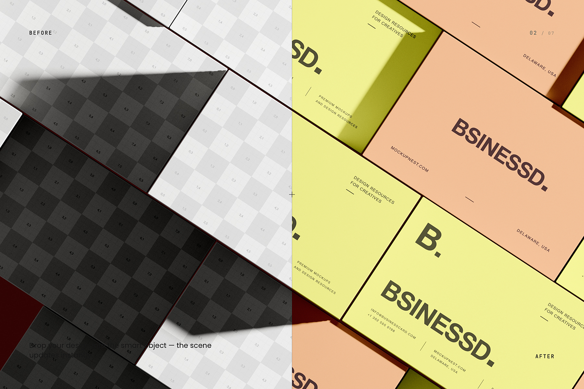 85x55 Business Card Mockup, an Advertising Mockup by Toasin Studio (Photo 2 of 7)