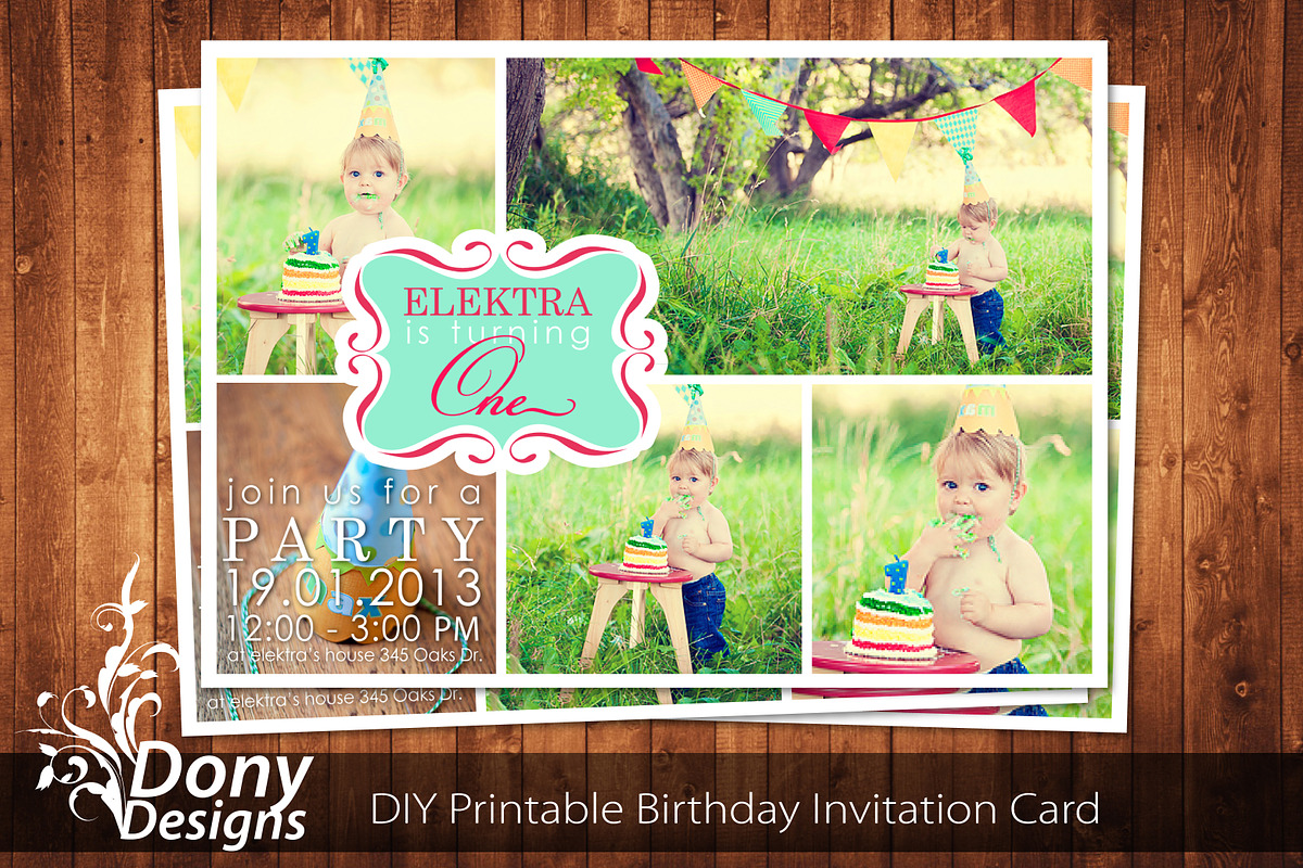 Birthday Invitation Template, an Invitation Template by DonyDesigns