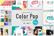 COLOR POP | Social | CANVA, a Social Media Template by Marigold Studios (Thumbnail 1 of 8)