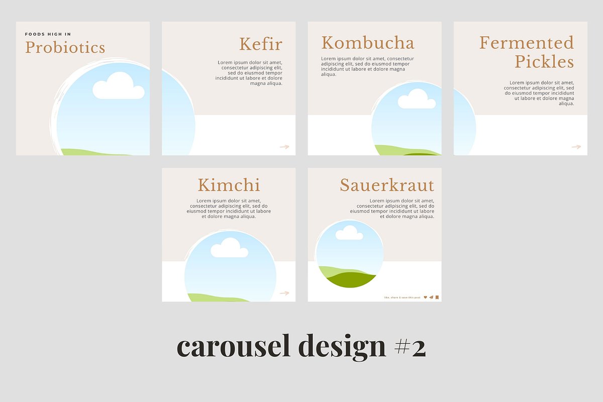 Instagram Carousel Templates, a Social Media Template by Brand Spanking You (Photo 4 of 9)