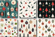 Minimalist Retro Christmas Patterns, a Pattern Graphic by DreamCafeArt (Thumbnail 3 of 6)