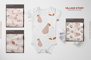 Village Story Baby Vector Set