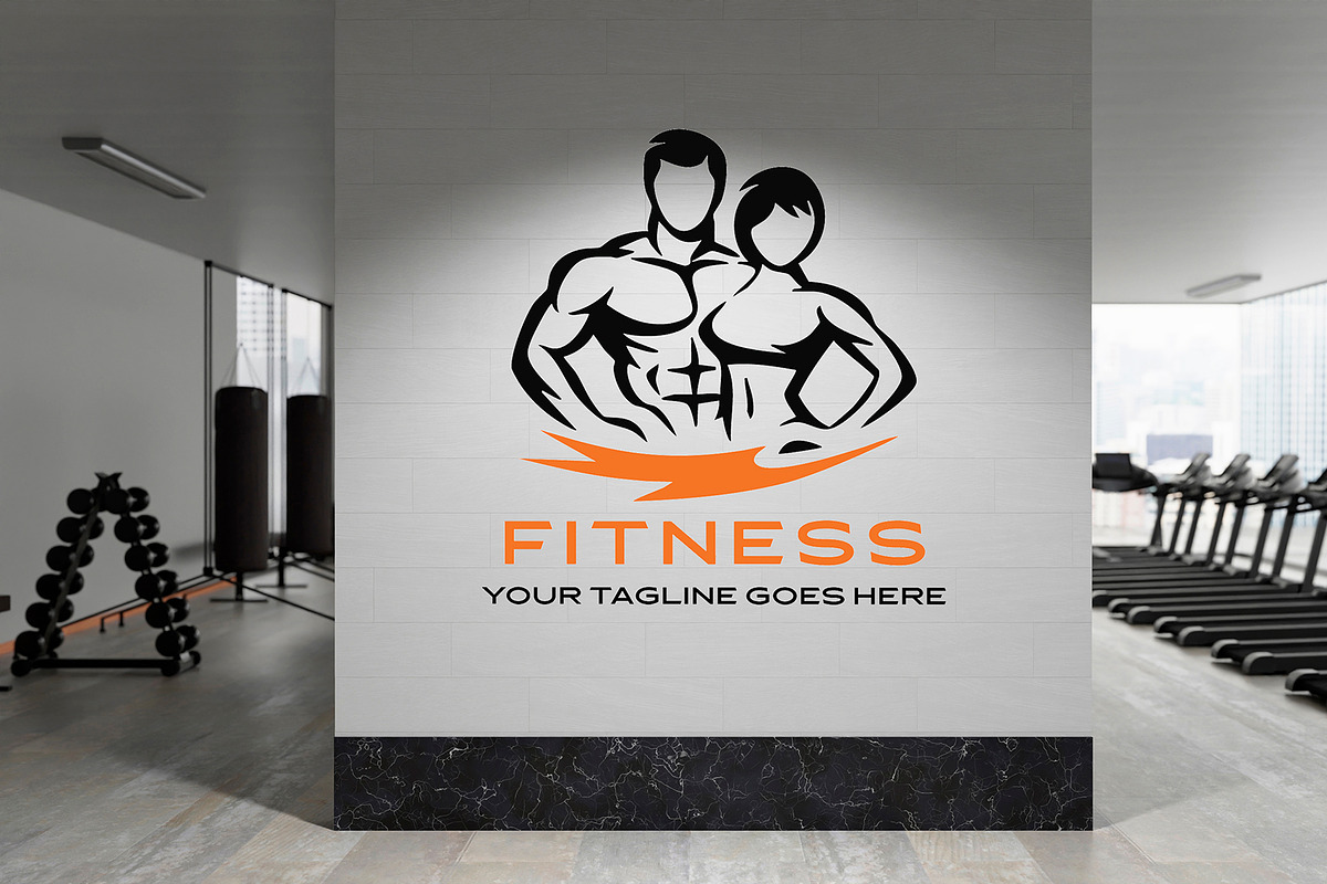 Bold Fitness Logo Template preview 2