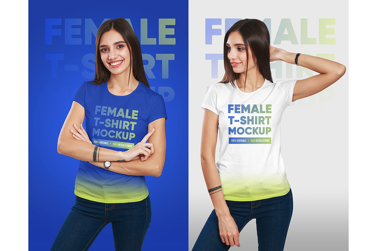 Female T-Shirt Mockups Vol 3. Part 2, a Shirt Mockup by Hi, Mock-Up! (Photo 5 of 10)