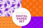 Halloween digital paper pack, a Seasonal Illustration by pictures for you (Thumbnail 2 of 13)