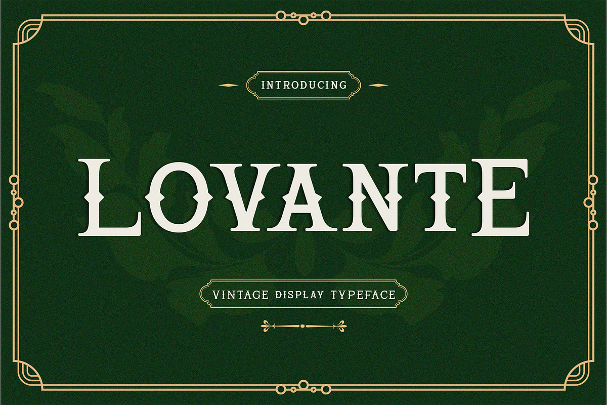 Lovante - Vintage Display Serif, a Serif Font by Almeera Std (Photo 1 of 8)