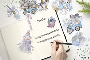 Watercolor Christmas baby rabbit Set, a Seasonal Illustration by TanyaSchuka (Thumbnail 11 of 11)