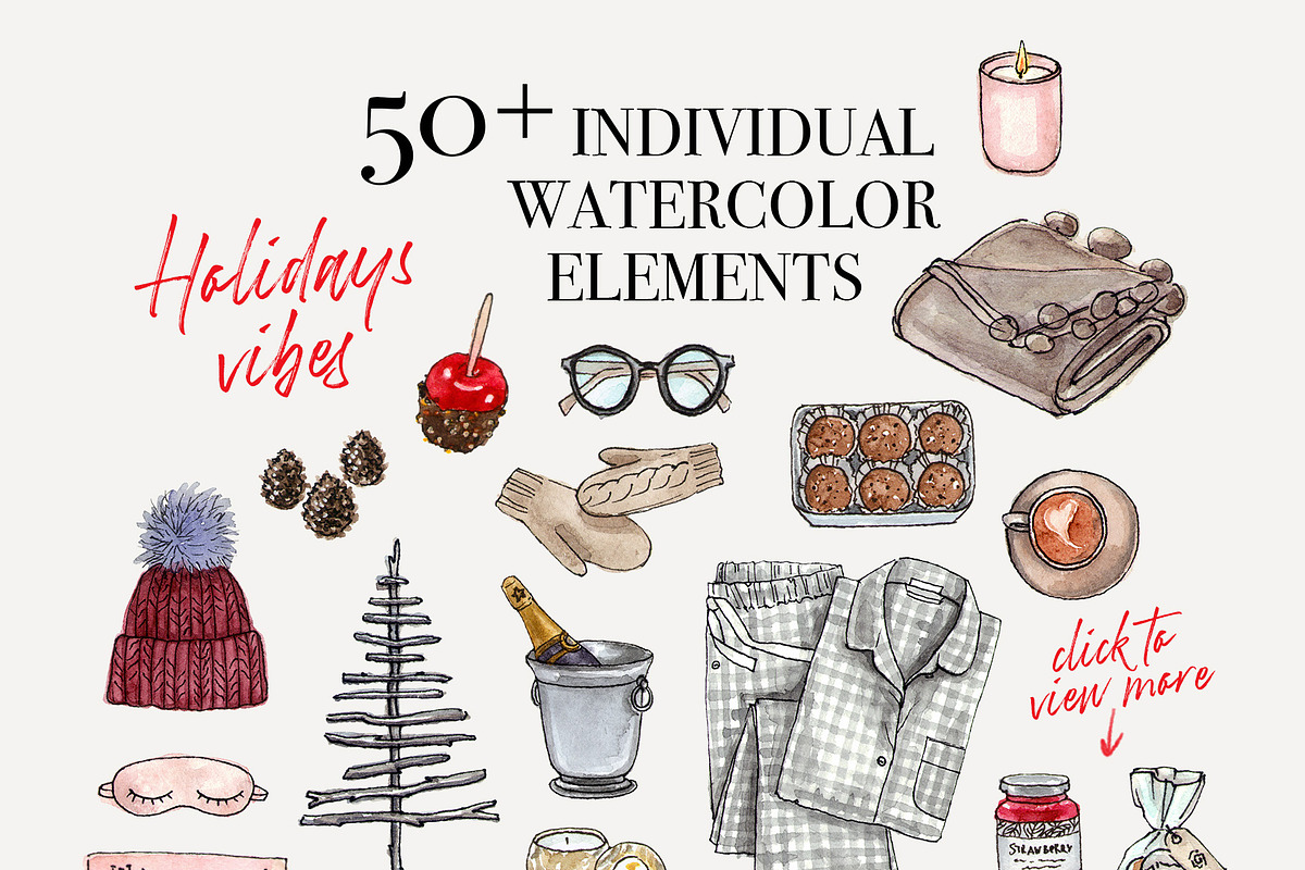 Holidays vibes - Christmas set, a Seasonal Illustration by alenaganzhela (Photo 6 of 8)