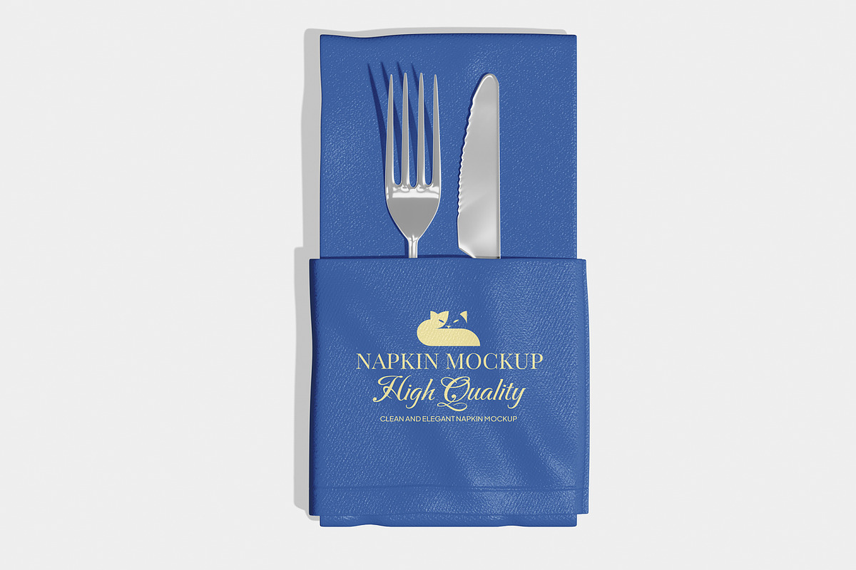 Napkin Mockup, a Merchandise Mockup by Unerispace (Photo 5 of 5)