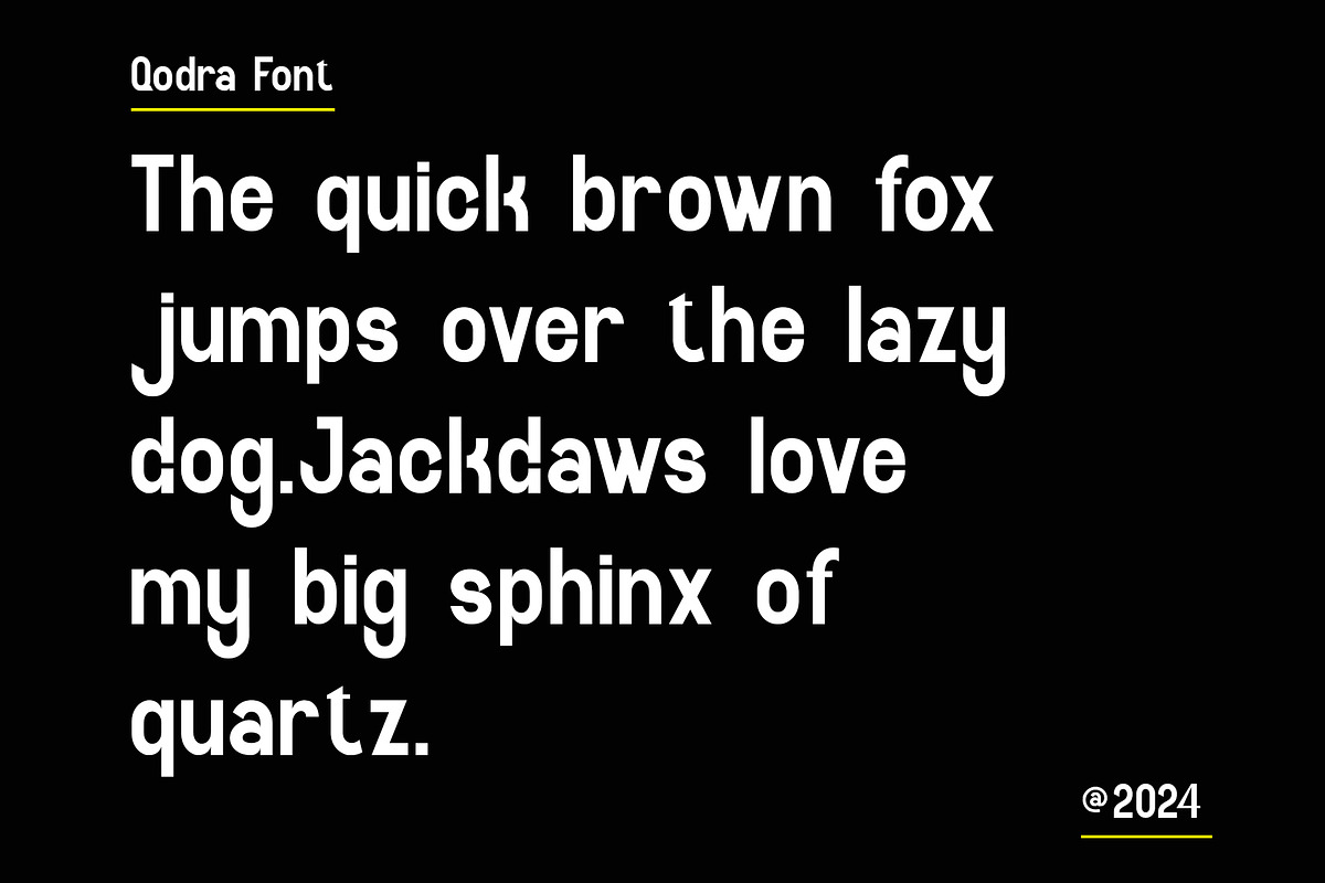 Qodra - Modern Sans Serif Font, a Sans Serif Font by Idea Studio (Photo 4 of 13)