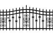 Luxury Scrollwork Iron Fence, an Object Graphic by Designer_Momina (Thumbnail 3 of 14)
