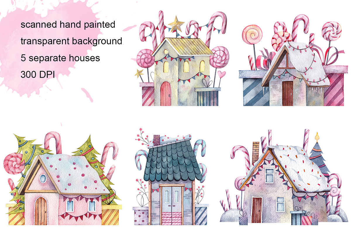 Cute winter houses collection, an Illustration by Dashamoony (Photo 2 of 2)