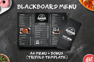 Blackboard Menu TriFold Menu