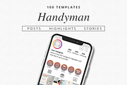 Handyman Canva Templates, a Social Media Template by Talipic Designs (Thumbnail 1 of 7)