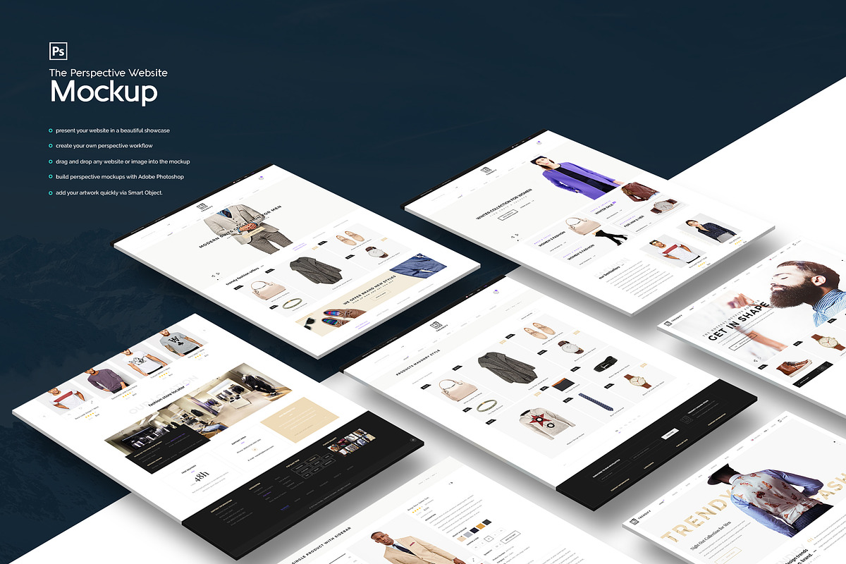 The Perspective Website Mockup, a Device Mockup by KL-Webmedia (Photo 1 of 6)