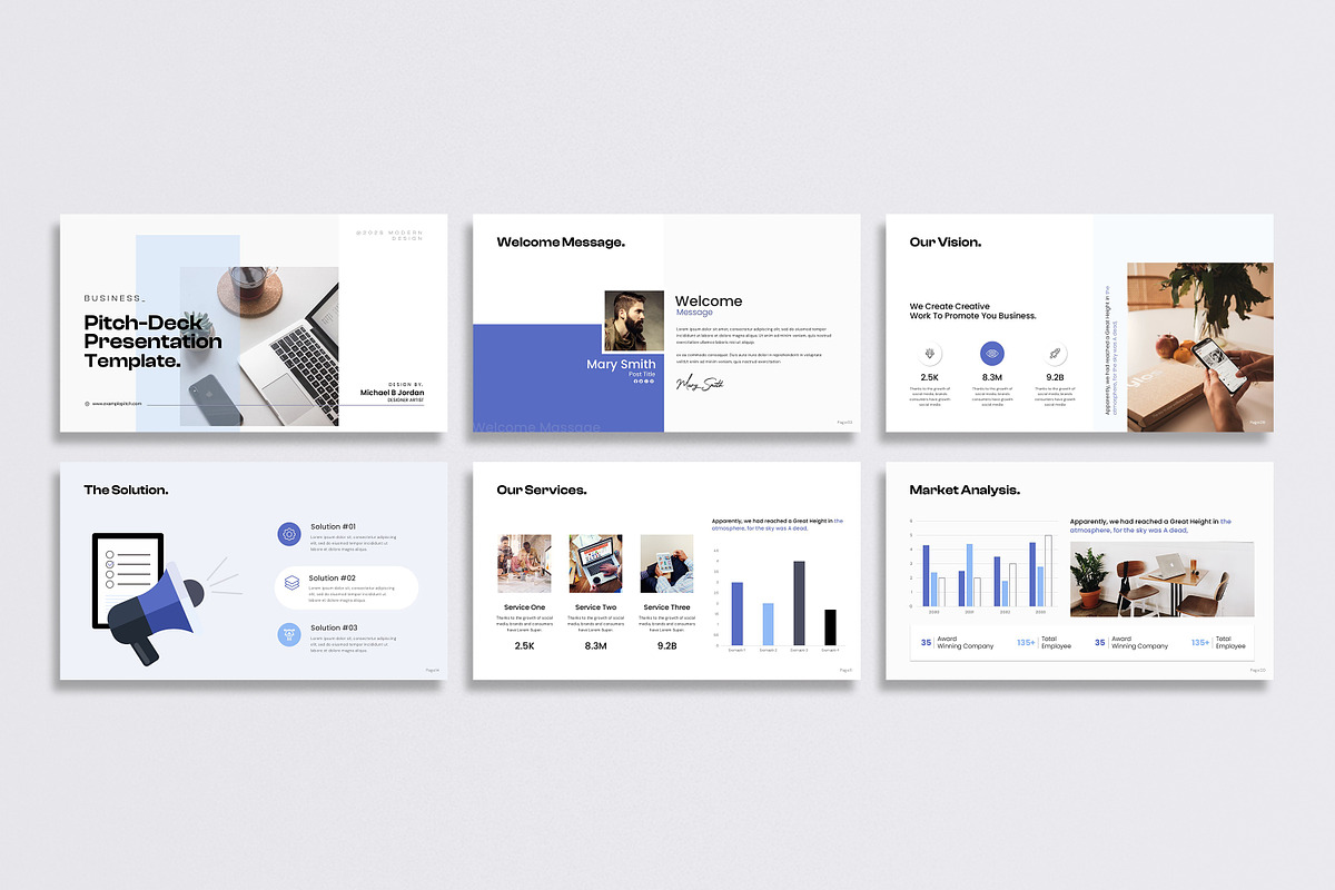 Business Pitch Deck Presentation, a Presentation Template by creathrivestudio (Photo 5 of 13)