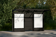 Urban Bus Stop Poster Mockup, an Advertising Mockup by graphicsauce (Thumbnail 2 of 3)