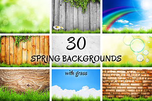 Set of spring backgrounds