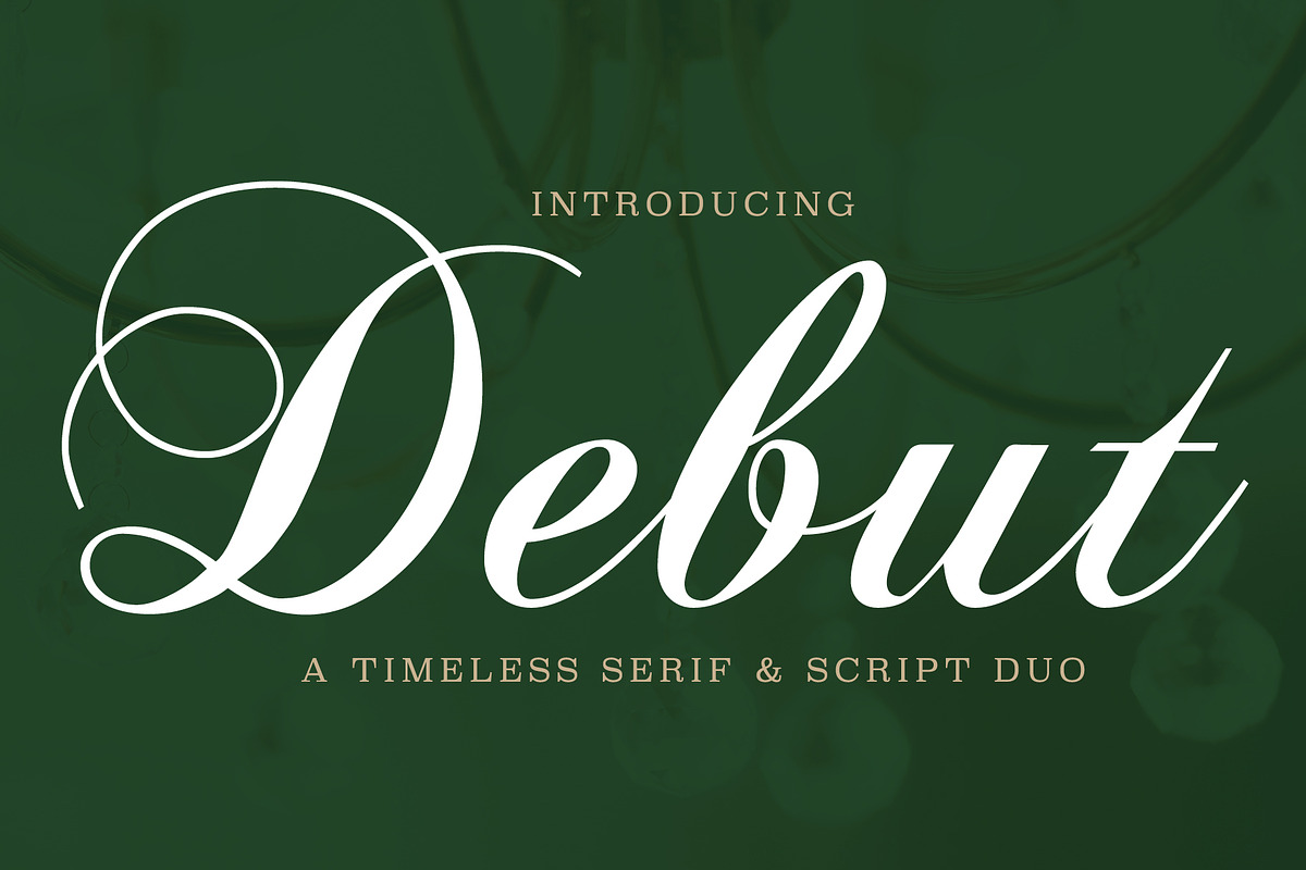 Debut - Serif & Script Duo, a Script Font by Loudoun Design Co. (Photo 1 of 9)