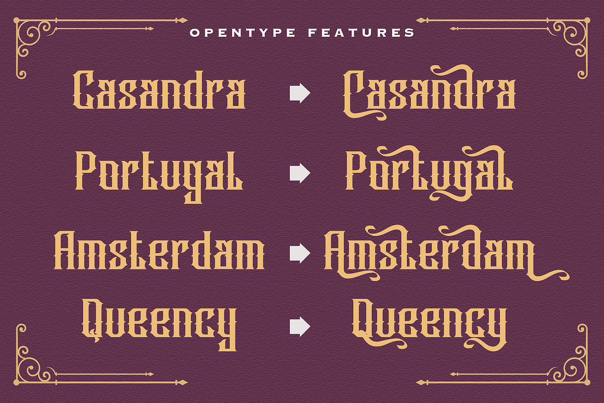 Ambrosia - Blackletter Font, a Blackletter Font by StringLabs (Photo 6 of 13)