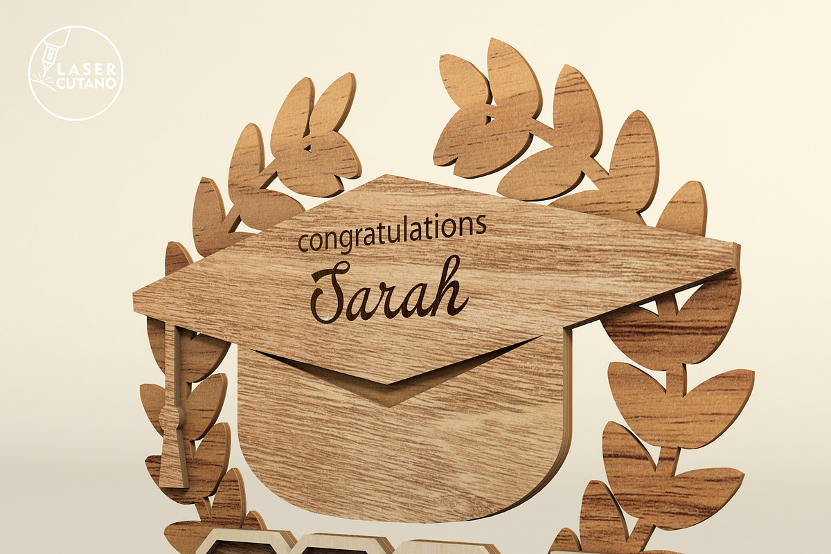 Graduation Set Decorative Laser Cut, a Templates & Theme by LaserCutano (Photo 3 of 11)