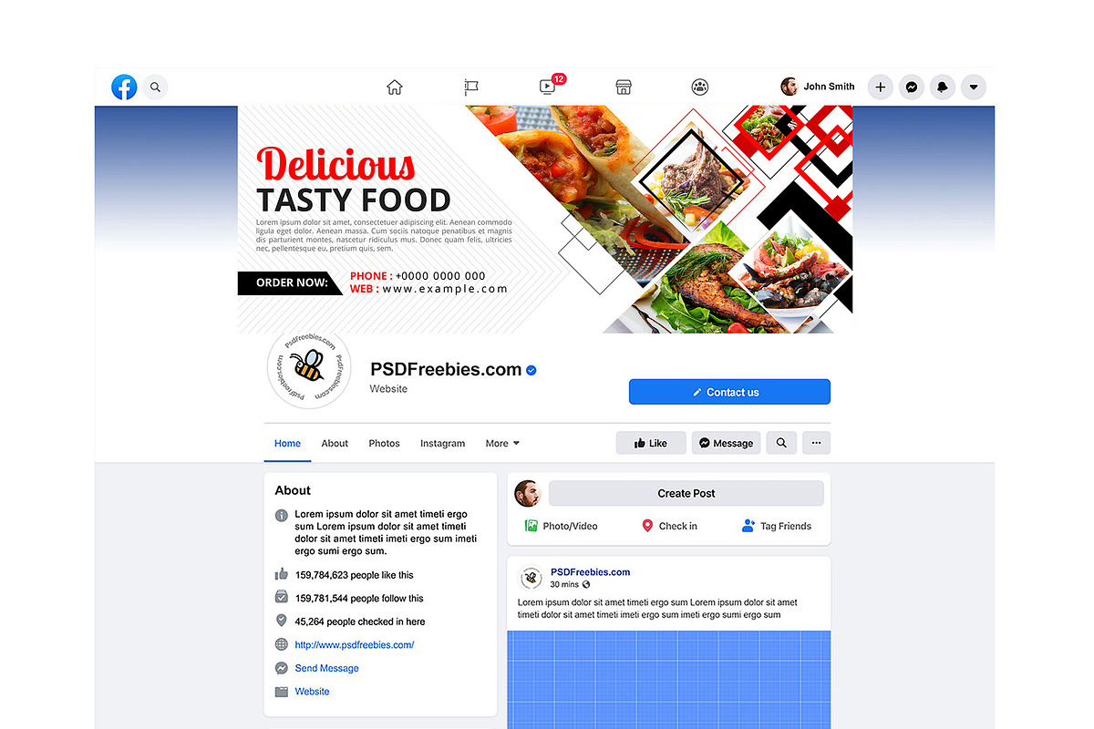 Food Facebook Cover Bundle, a Marketing Template by Photoshop Action (Photo 7 of 13)