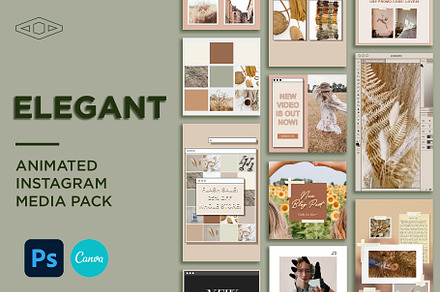 Elegant IG Kit in PSD & CANVA