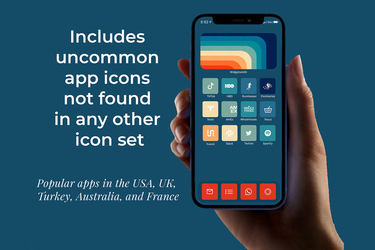 2,400 70's iOS 14 Icon Pack, an Icon by A Good Design Studio (Photo 2 of 5)