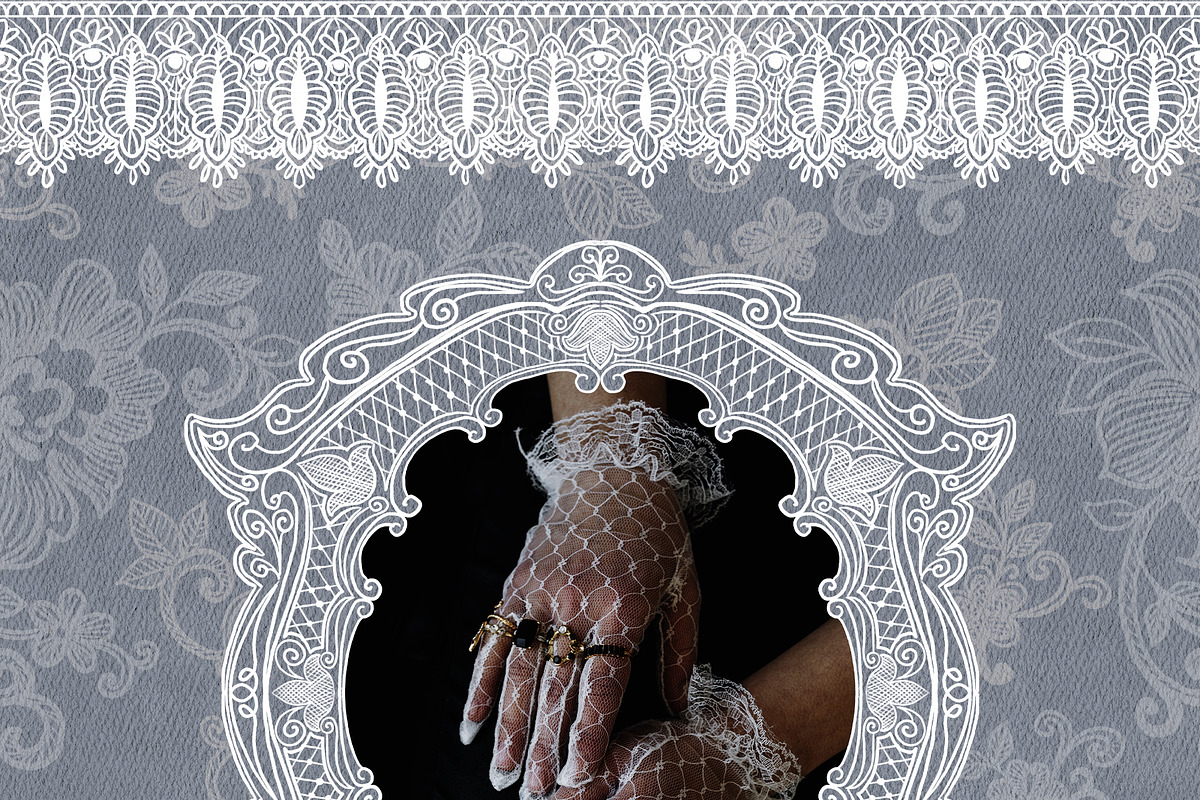 Grace Lace. Hand draw watercolor, an Object Graphic by ma_i_vi (Photo 10 of 12)