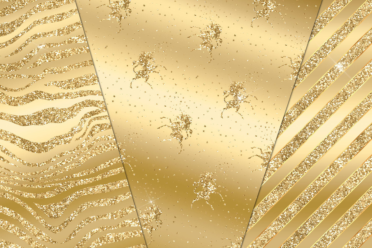 Sparkling Gold Digital Paper, a Texture Graphic by Digital Curio