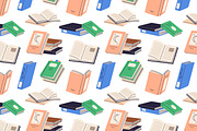 Paper books seamless patterns set, a Pattern Graphic by Good Studio (Thumbnail 4 of 9)