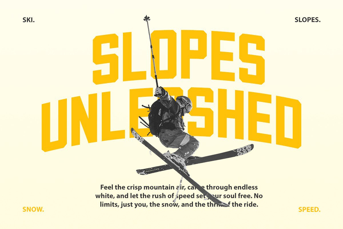 Turbozone Sport Font, a Sans Serif Font by Vadovastd (Photo 6 of 8)