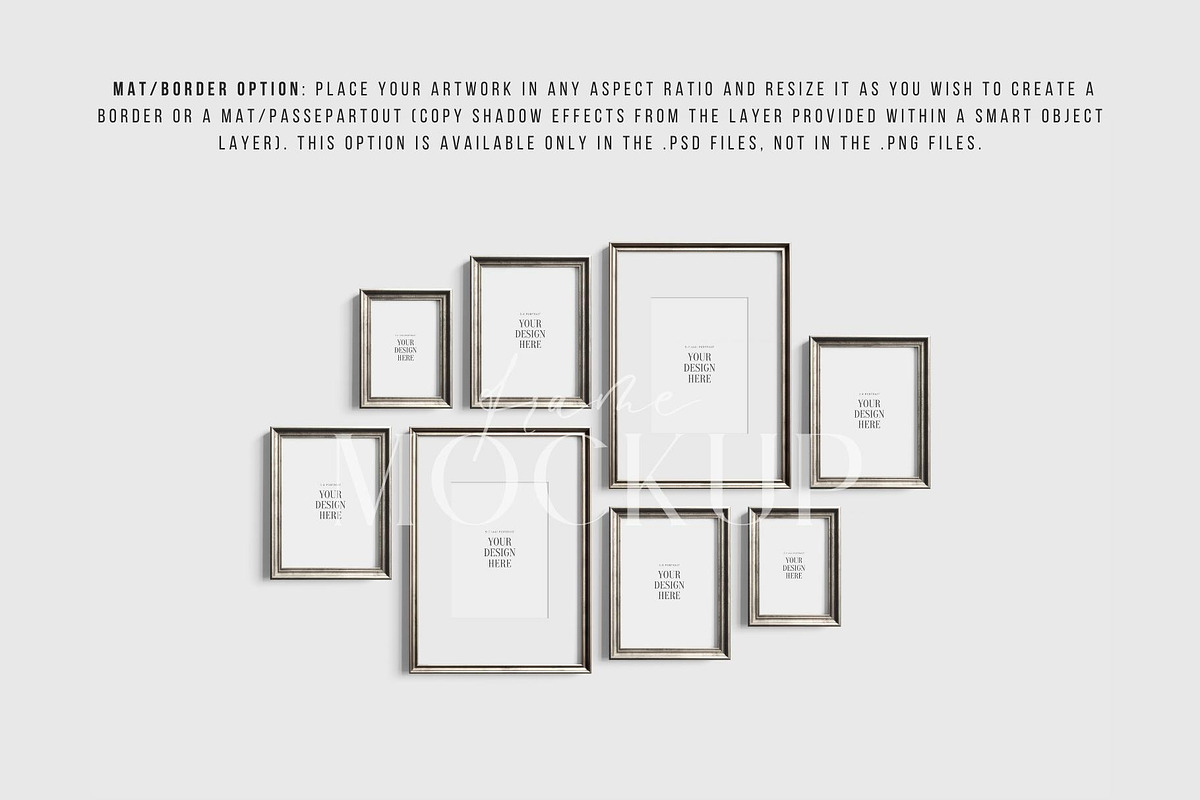 Gallery Wall Mockup Set of 8 | 14, a Product Mockup by DESIGN BY nube (Photo 4 of 8)