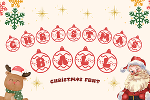 Christmas Ball Is A Monogram Font