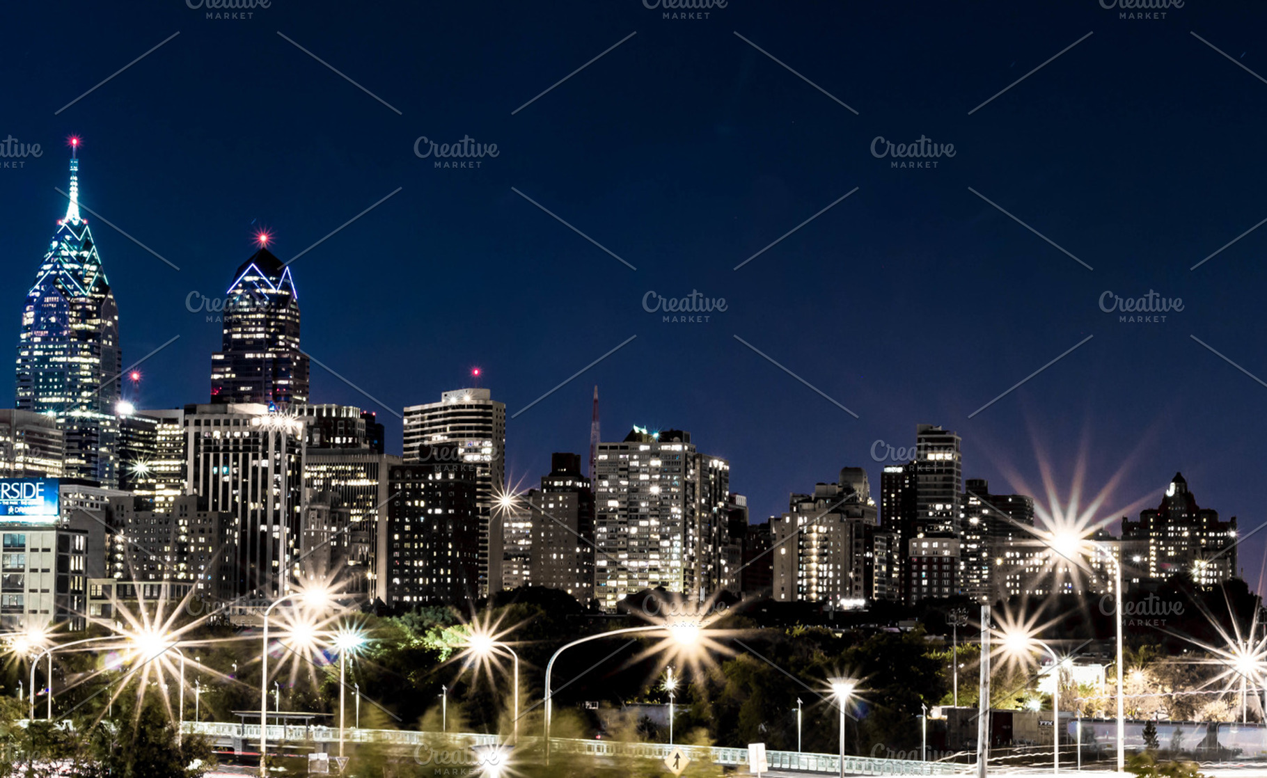 Philadelphia Skyline at Night, an Architecture Photo by Straightshooter