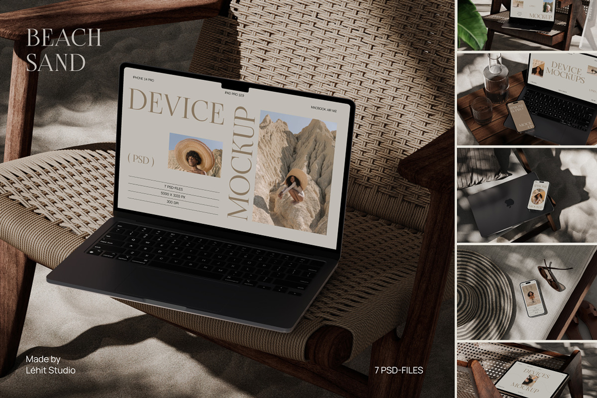 Beach Sand Edition | Device Mockups, a Device Mockup by lehit.studio (Photo 1 of 9)