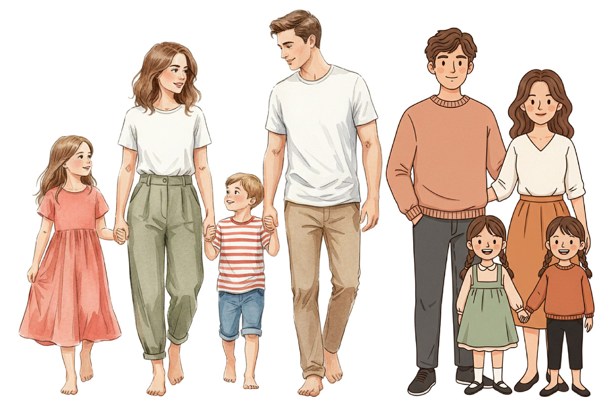 Watercolor Family Clipart, an Illustration by DreamArtGraphic (Photo 5 of 5)