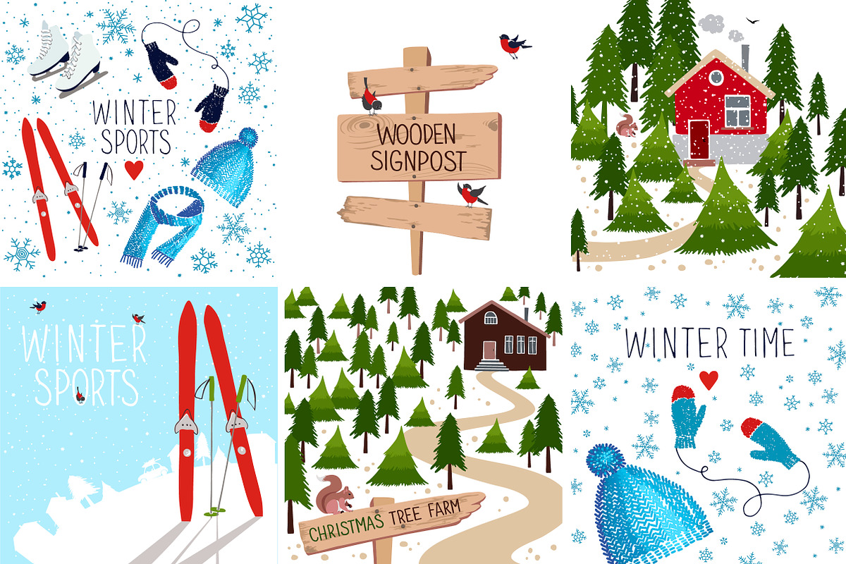 Big winter set., an Object Graphic by Olga Bonitas (Photo 3 of 3)