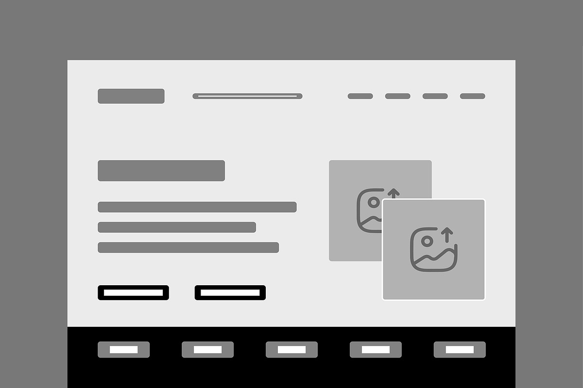 Editable Web Design Wireframe Layout, a Wireframe Template by MightyDesign (Photo 2 of 9)