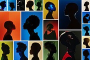 122 Silhouette Portraits, a Person Photo by Handmadefont (Thumbnail 2 of 15)