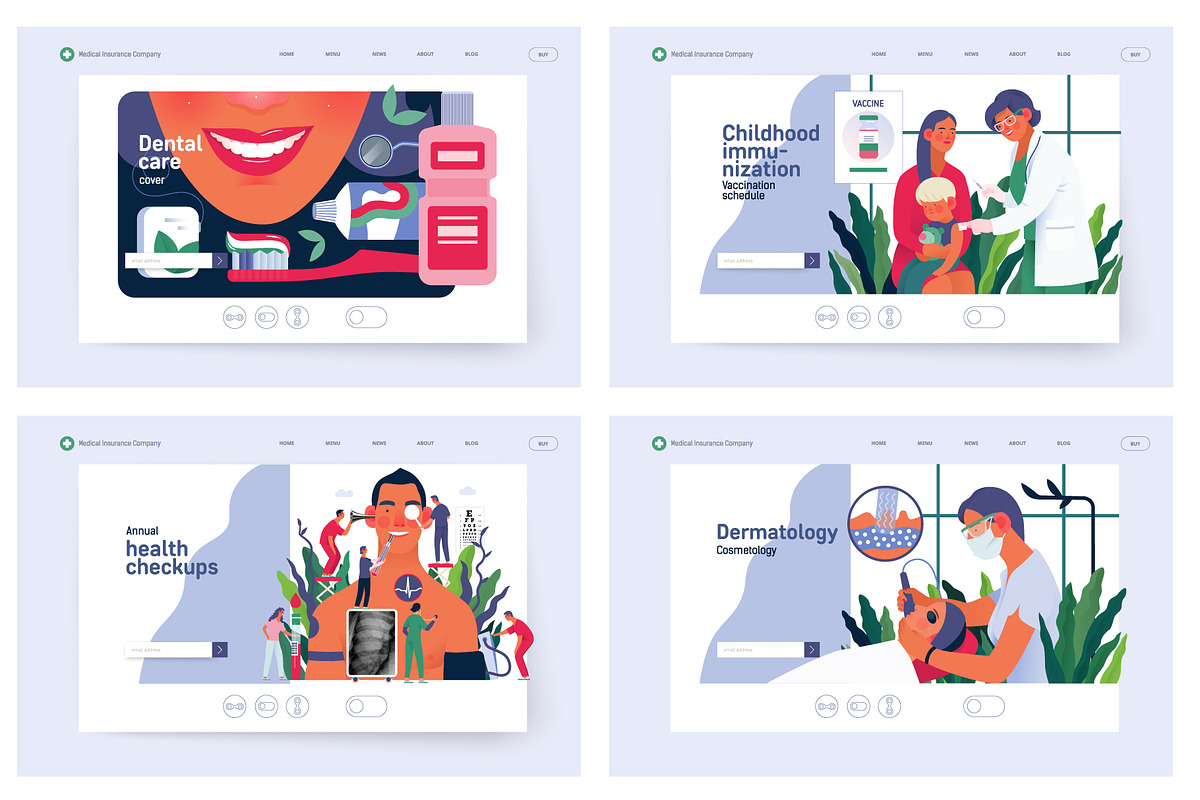 Part 1 Medical website illustrations, a Healthcare Illustration by Grivina's shop (Photo 19 of 37)