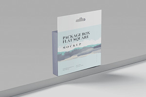 Package Box Mockup - Flat Square