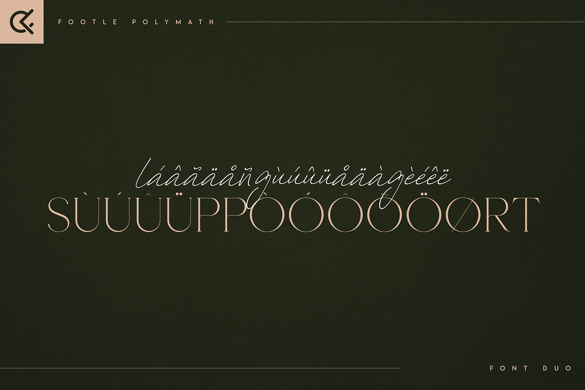 Footle & Polymath - modern font duo