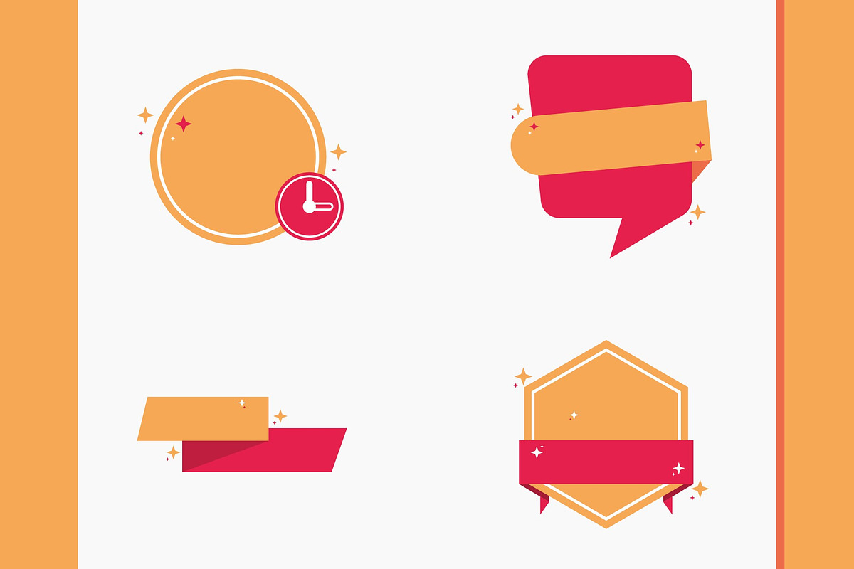 Chat Bubble Banner Icon Set, a Templates & Theme by studiogstock (Photo 3 of 5)