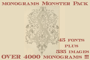 Monster Pack Over 4000 Monograms